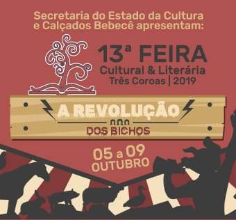 13ª Feira Cultural e Literária de Três Coroas inicia no sábado