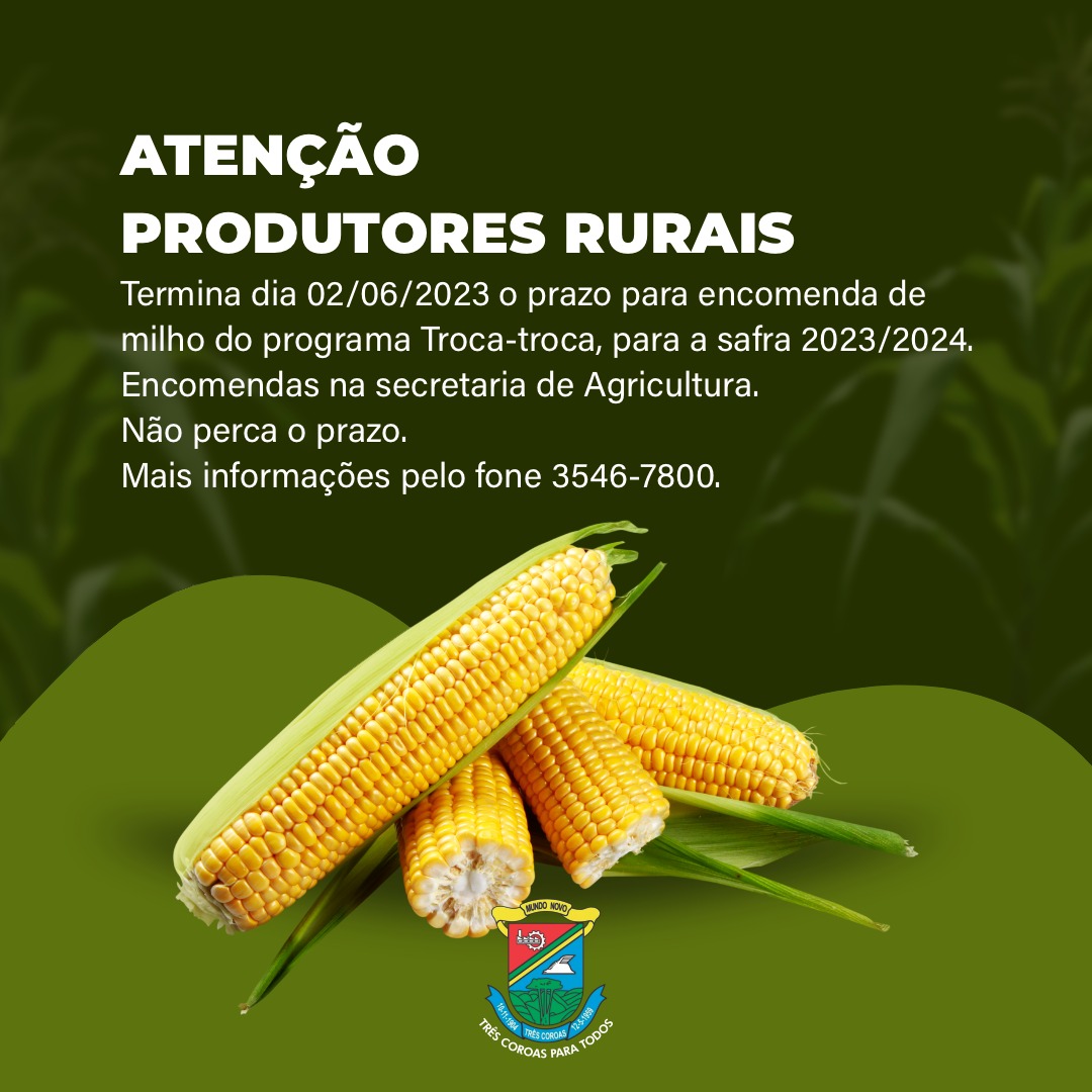 Atenção Produtores Rurais, TROCA- troca.