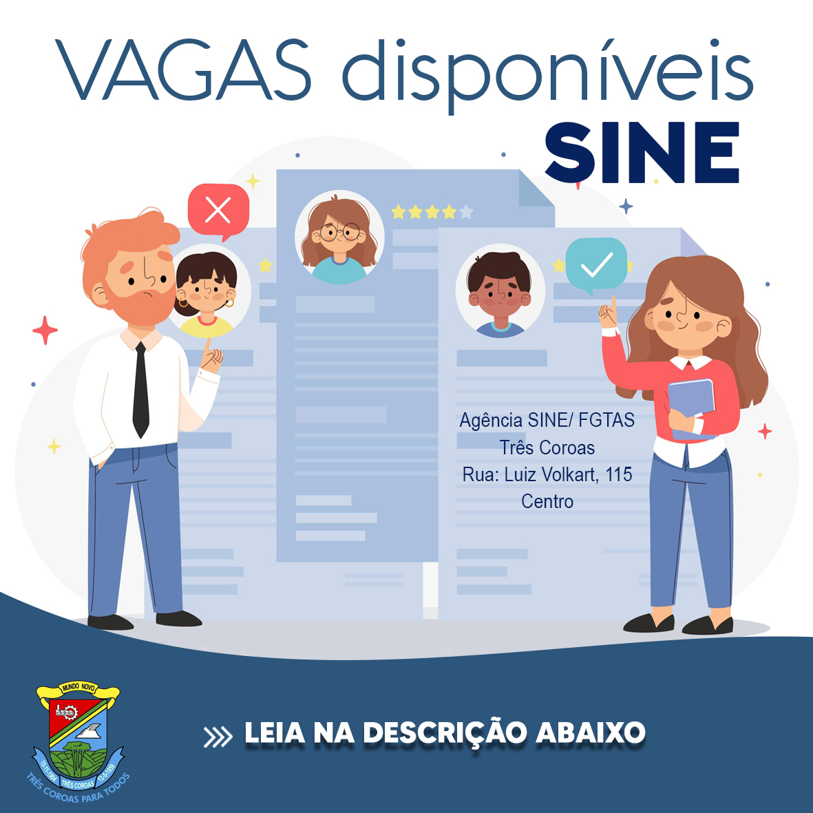 Vagas disponíveis SINE