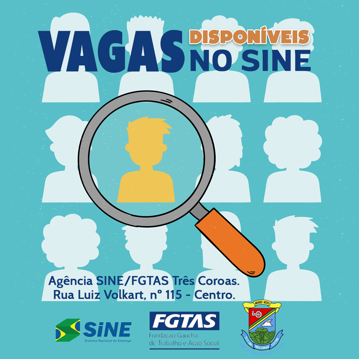 Vagas disponíveis no SINE.