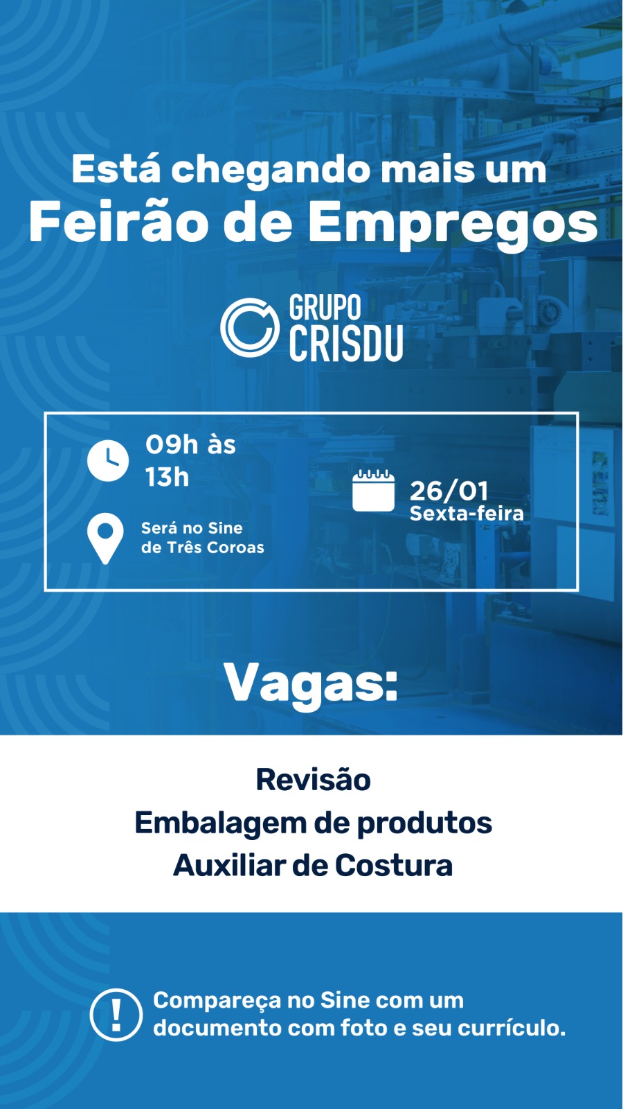 Feirão de Empregos – GRUPO CRISDU