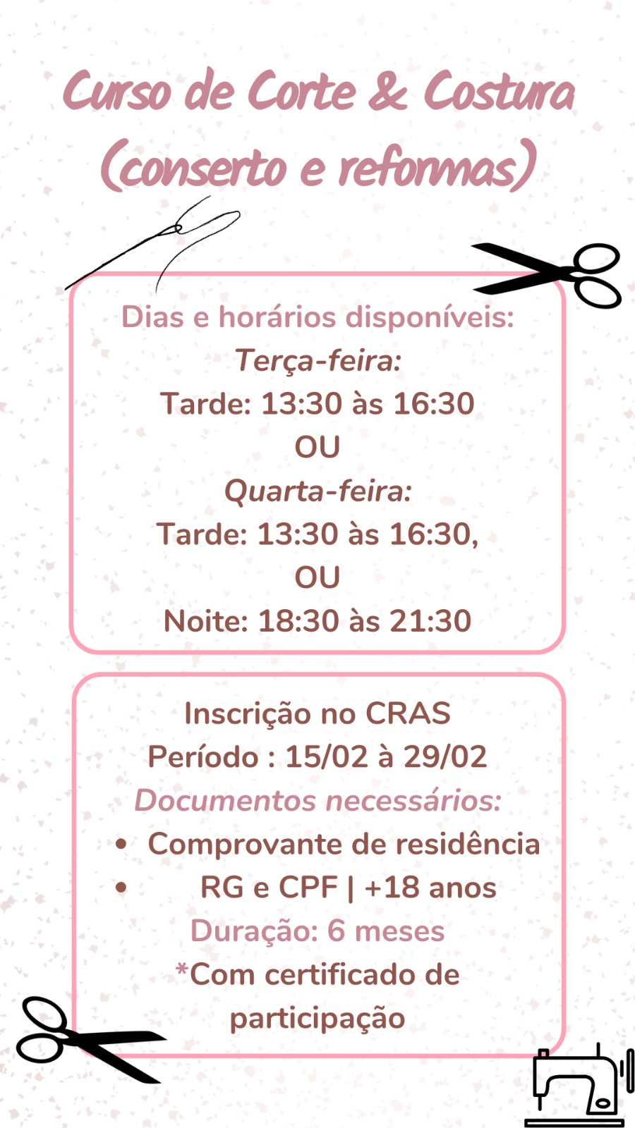 Curso de corte e costura