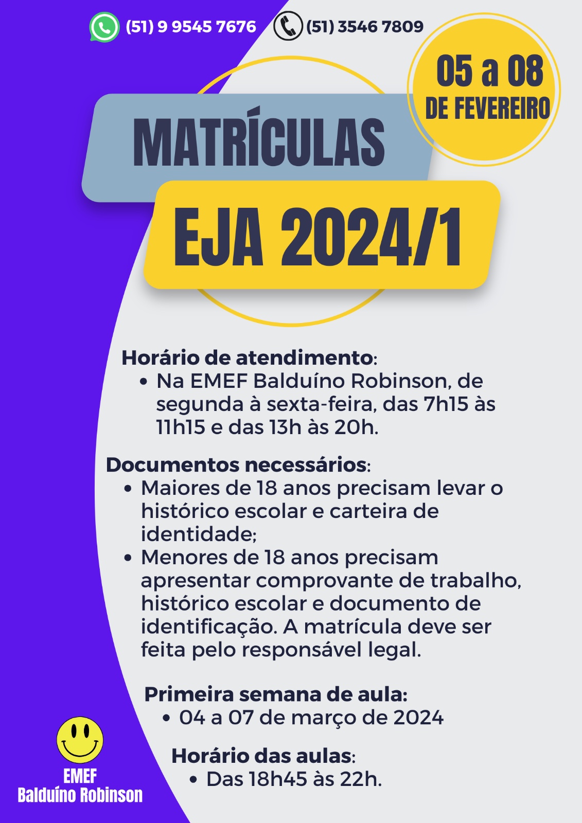 Matrículas do EJA 2024