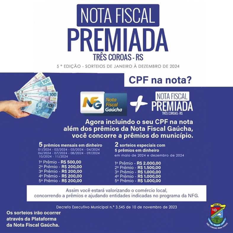 Nota Fiscal Premiada – Três Coroas