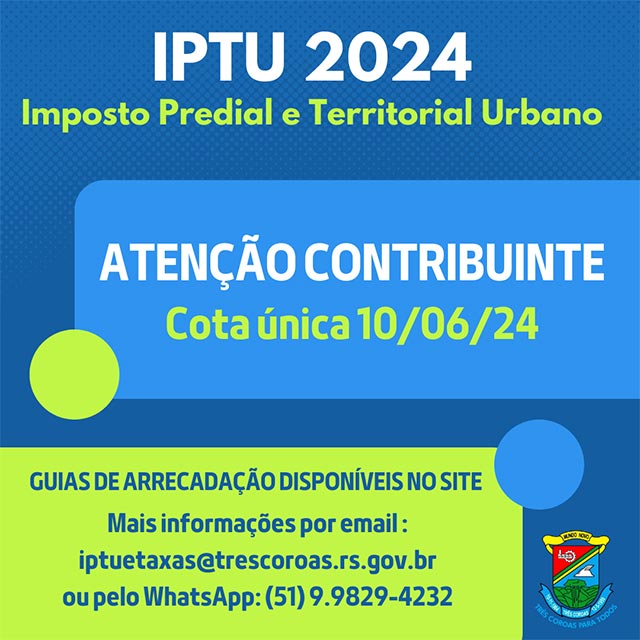 IPTU 2024 - Três Coroas / RS